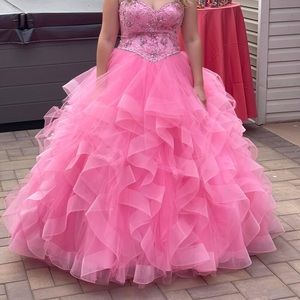 HOT PINK SWEET 16 DRESS MORILEE SIZE 10